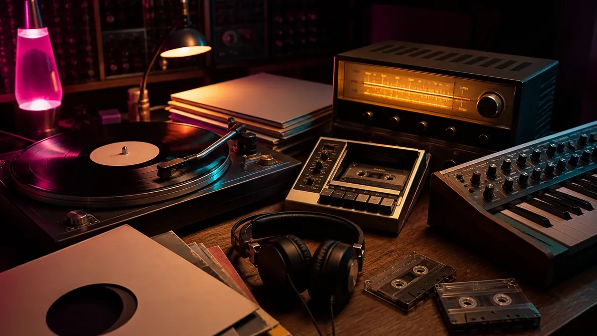 Disques, instruments et archives musicales réunis dans un espace d’écoute